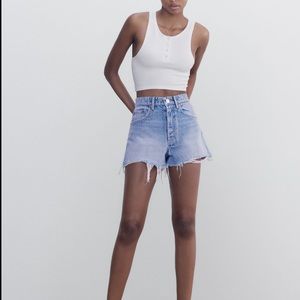 High rise jean shorts